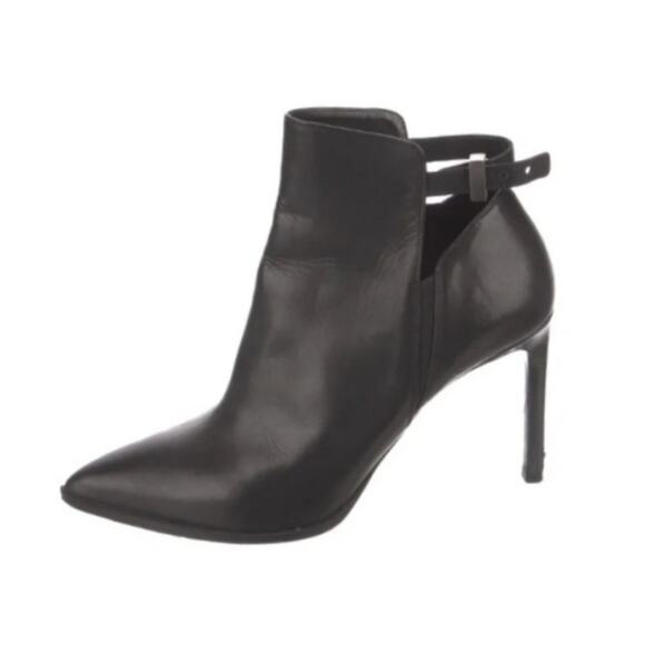 Vince Leather Stiletto Booties - Picture 1 of 11